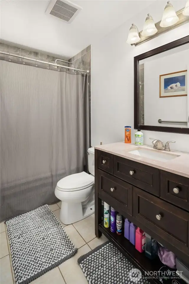 Fullsize Hallway Bathroom.