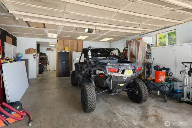 two car garage, big enough to store all your toys!