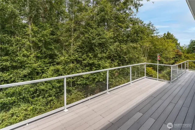 Expansive deck for outside enjoyment.