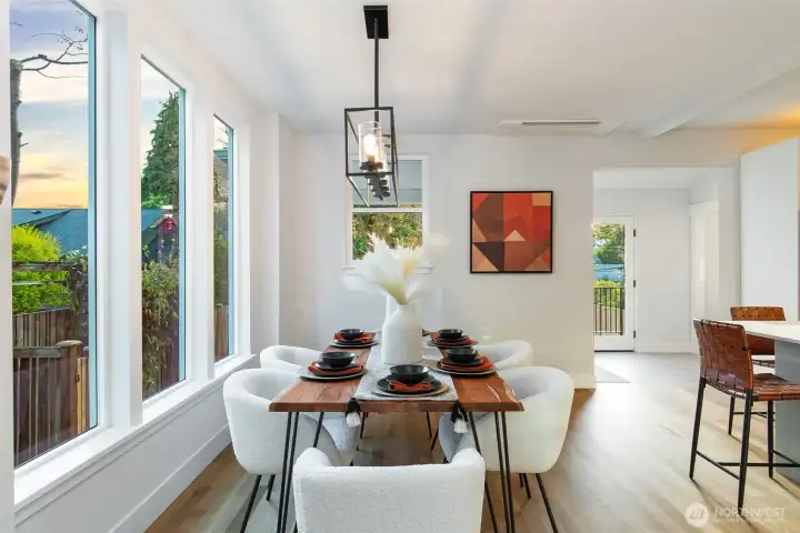 Dine in casual elegance.