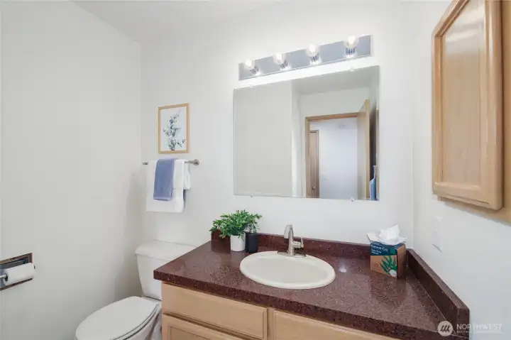 Half bath on main floor.