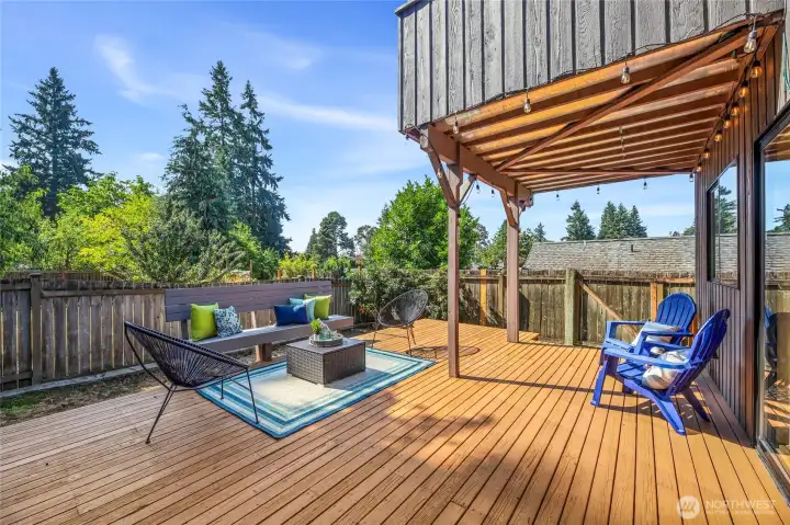 Back patio off Rec. room.
