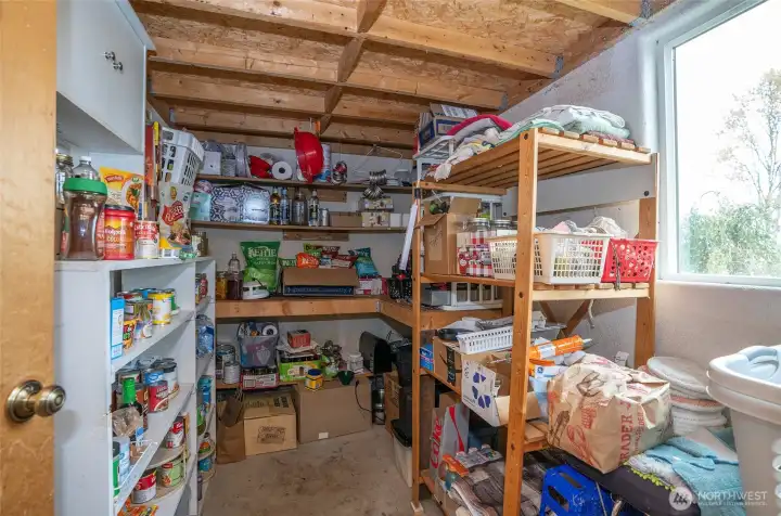 Huge canning/pantry room off the laudry room.