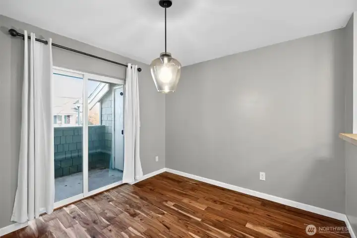 Dining Area with balcony access