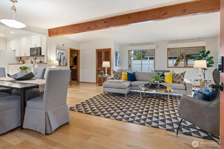 There's a 3/4 bath and pantry behind those doors!