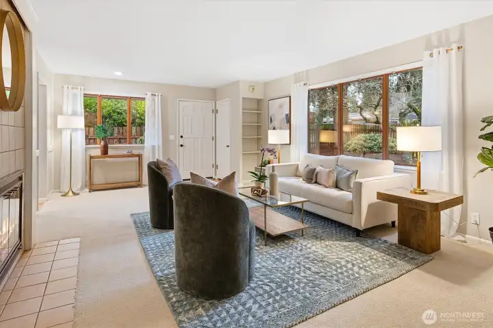 There's plenty of room for seating here and for people to walk through!