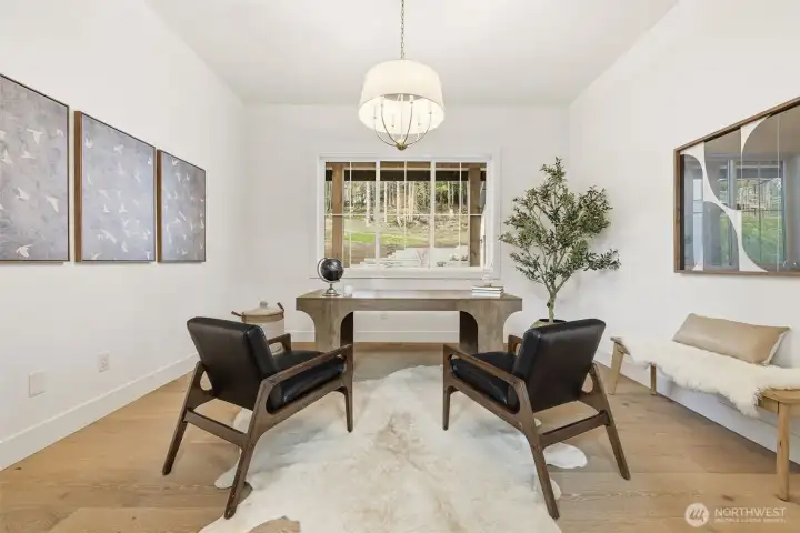 Main floor office space right off the living room