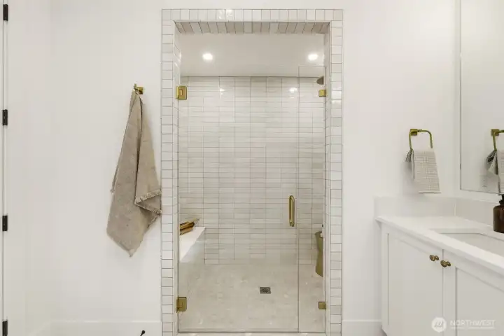 Main floor suite that offers guests or family a true spa like experience