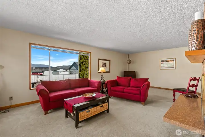 More living room.  Note lots of room for dining room furniture.