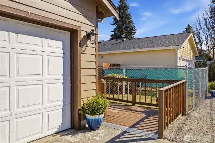 Notice the ease of access from the driveway to the ramp leading to the front door.