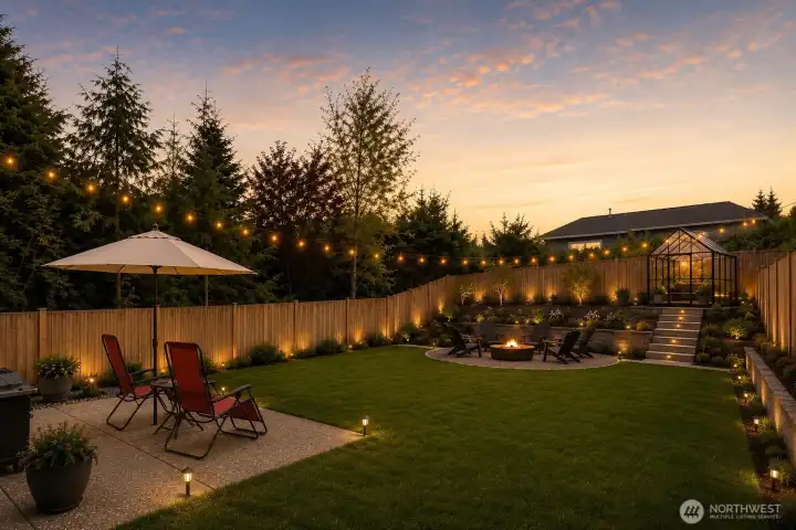 Virtually designed backyard