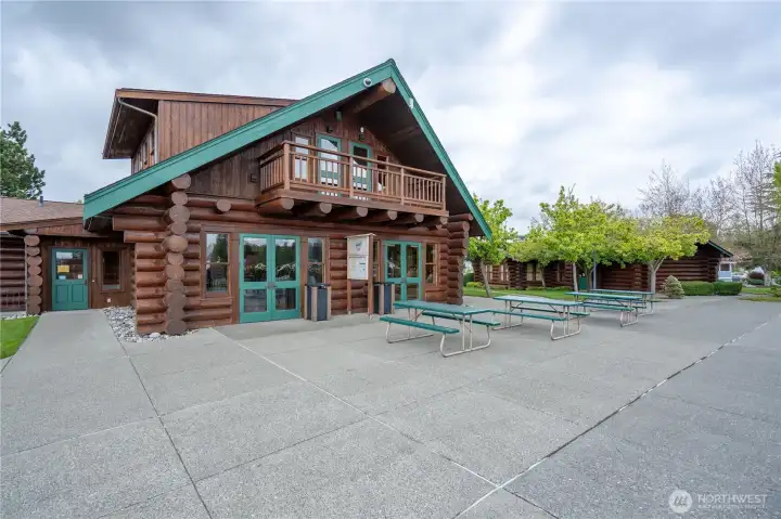 The picnic area is the perfect place to gather with friends and neighbors.