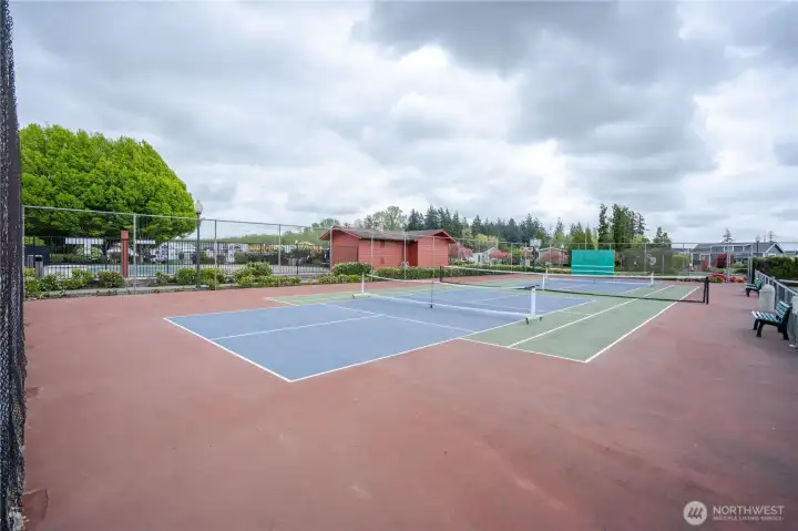 Stay active at the sport courts.