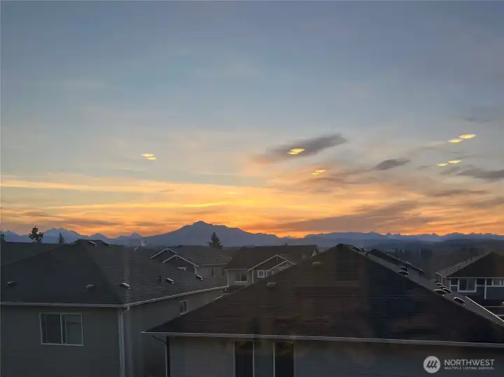 Beautiful sunrise view from the main level great room.