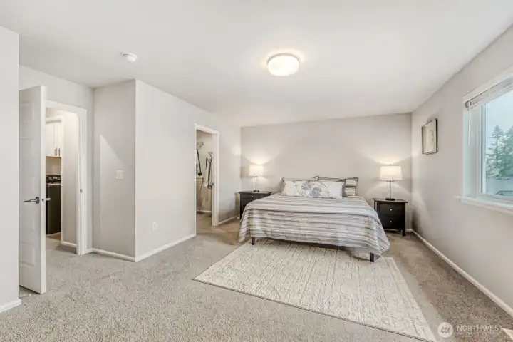 Primary Suite with walk-in closet.