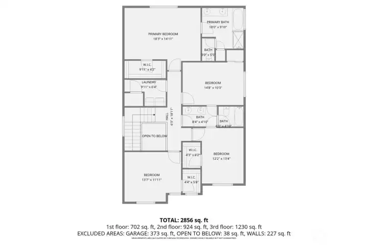 Upper Level floor plan.