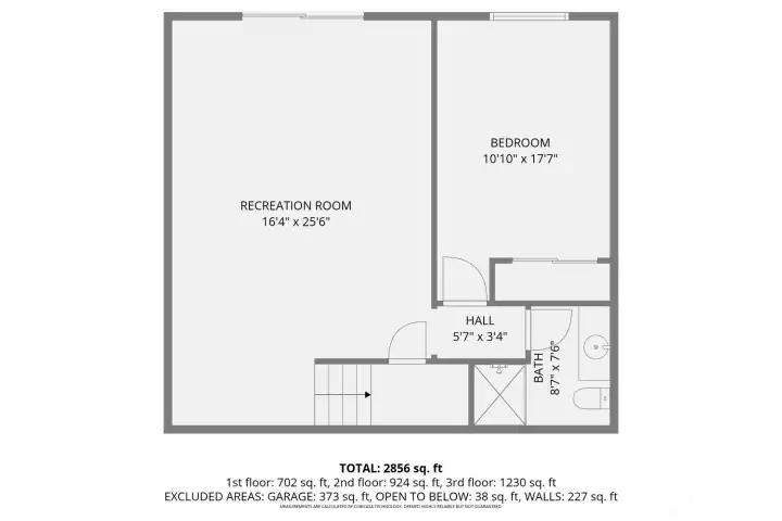 Lower Level floor plan.