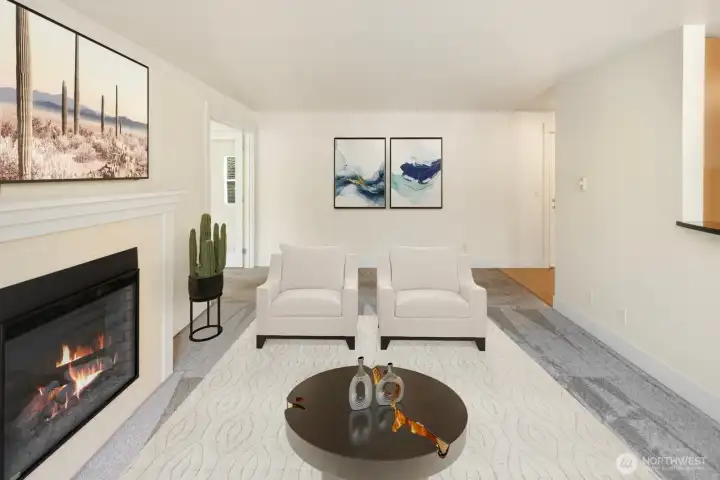 Bright, open living space with great flow and usable square footage