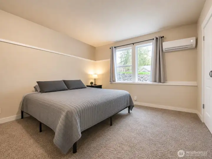 ADU bedroom. Virtually staged.