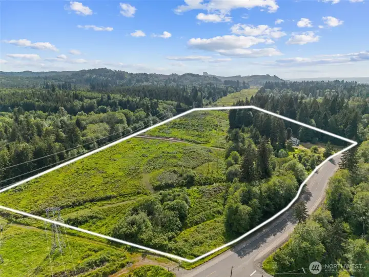 Ariel Side View of full property