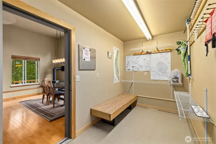 Convenient garage entry offers flexible space to create a mudroom, storage area, pantry, or custom setup to fit your lifestyle.