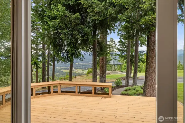 Exceptional outdoor space featuring a spacious deck and remarkable views.