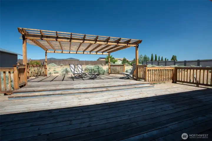 Large Back Deck for Entertaining and Relaxing