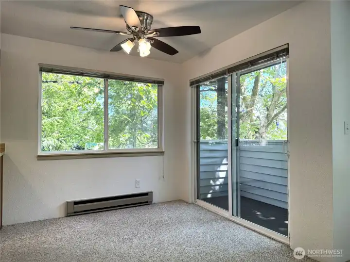 Dining Room Opens to Balcony