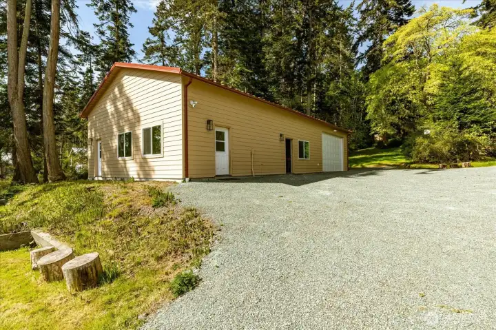 30'x60' shop completed in 2024 for hobbies, creative pursuits, storing big & little toys, home gym - you name it.