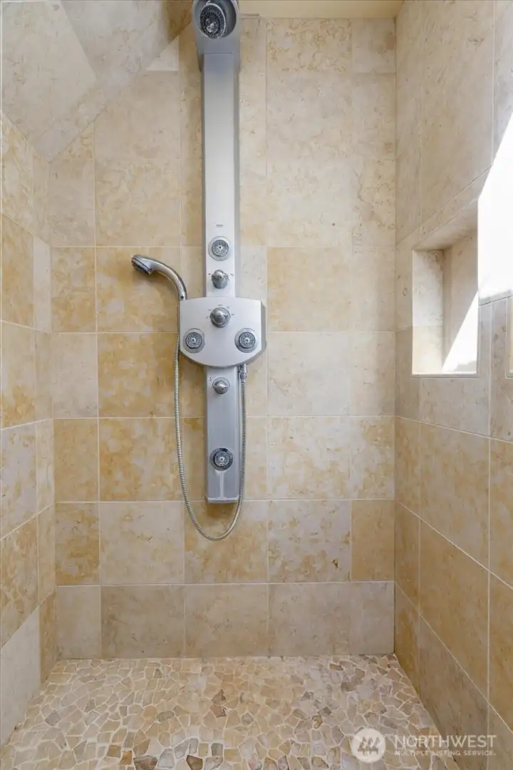 Primary bath tub and shower combo