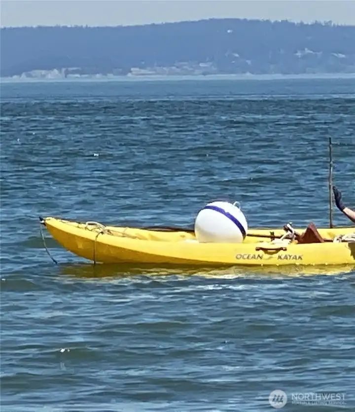 Mooring buoy being placed in Saratoga Passage