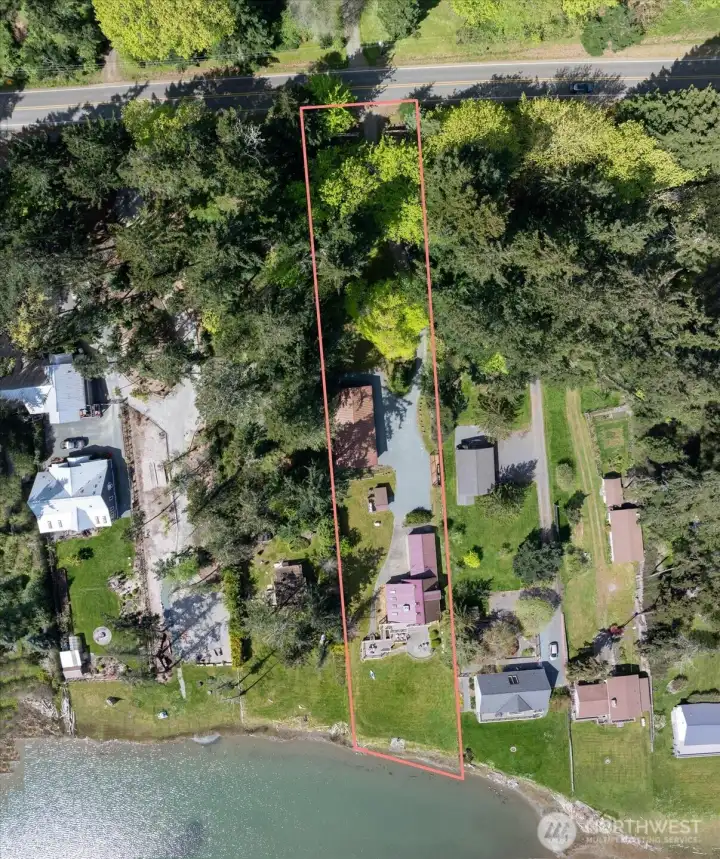 Aerial view of property