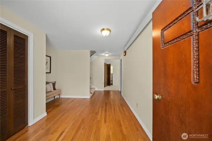 The entry is on the main floor which leads to a spacious multi-purpose family room, laundry room, and 1/2 bath. The entry is on the main floor which leads to a spacious multi-purpose family room, laundry room, and 1/2 bath.