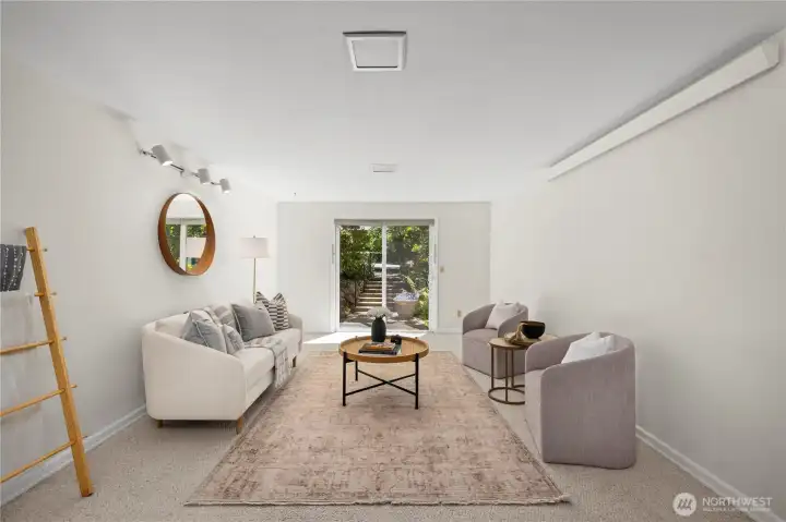 The family room is warm and welcoming with radiant heat. The family room is warm and welcoming with radiant heat.