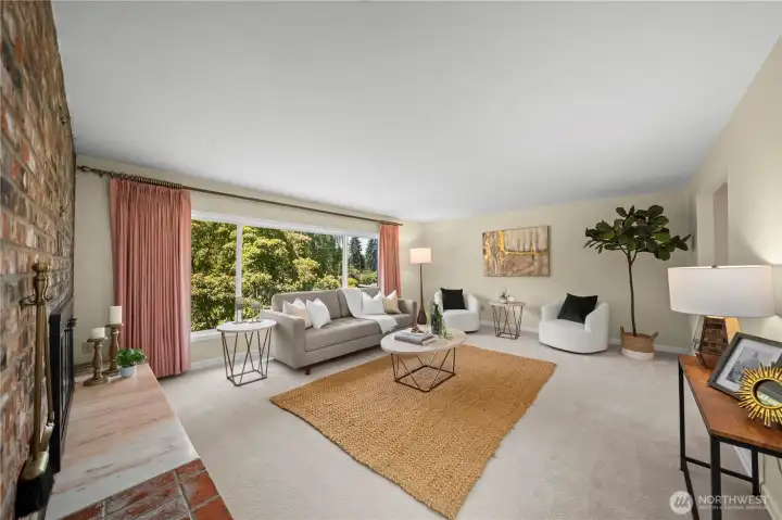 There are three major gathering spaces inside this spacious home. There are three major gathering spaces inside this spacious home.