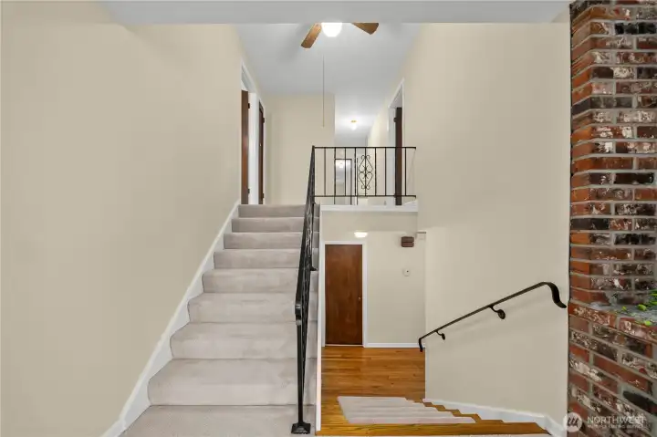 Let's go upstairs to the top floor with 4 bedrooms and a full bath. Let's go upstairs to the top floor with 4 bedrooms and a full bath.