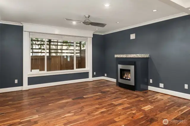 Unit 1 Living Room with Pellet Stove