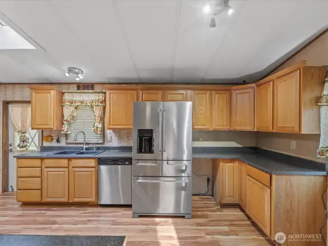 Spacious kitchen.