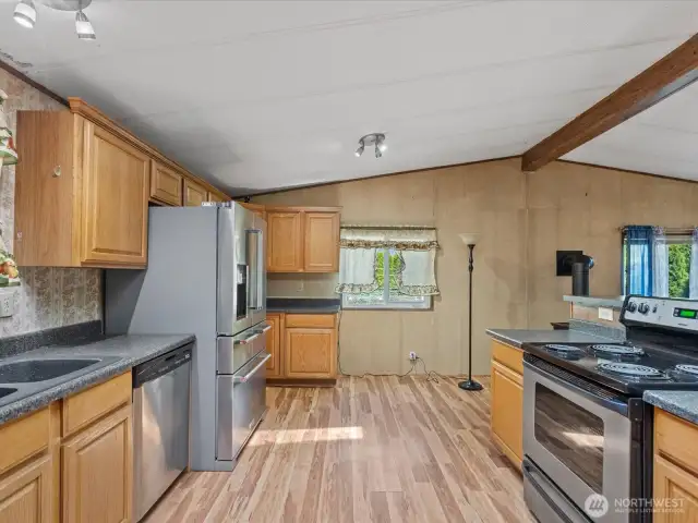 Plenty of cabinets.