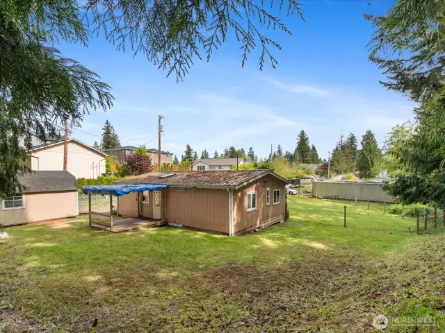 View of the property from the back yard.