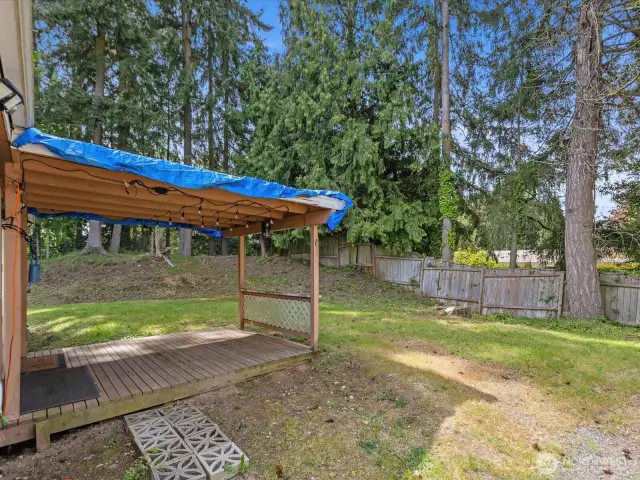 Covered porch.