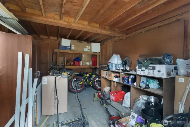 Inside of shed