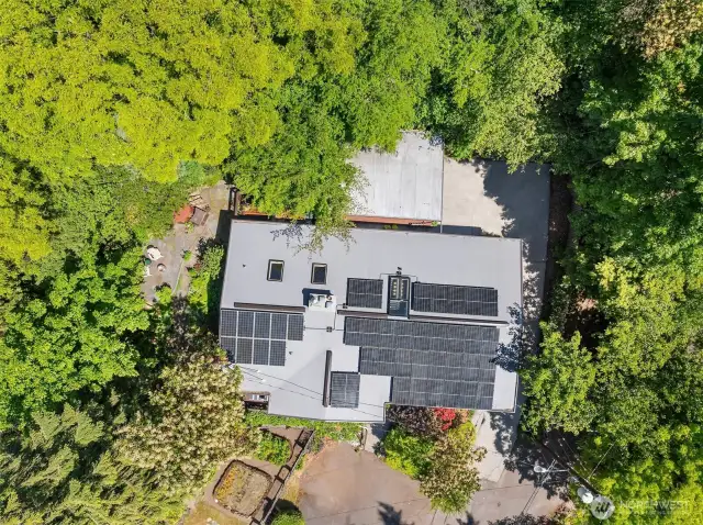 Solar panels provide significant power to home