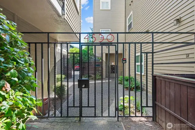 Gated Entry off Meridian with Intercom access.