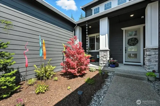 Thoughtful landscaping in both front and back yards
