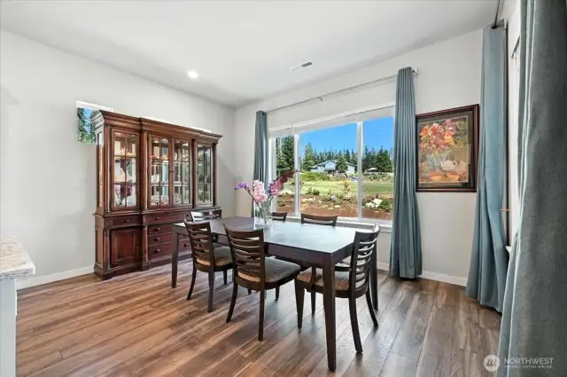 Beautiful views from the dining space