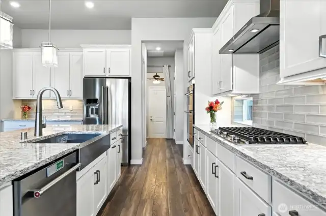 Designer cabinetry with undermount LED lighting