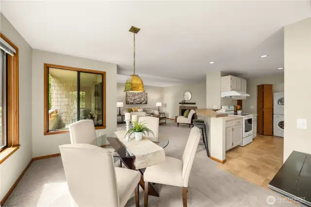 Open concept living, great for entertaining.
