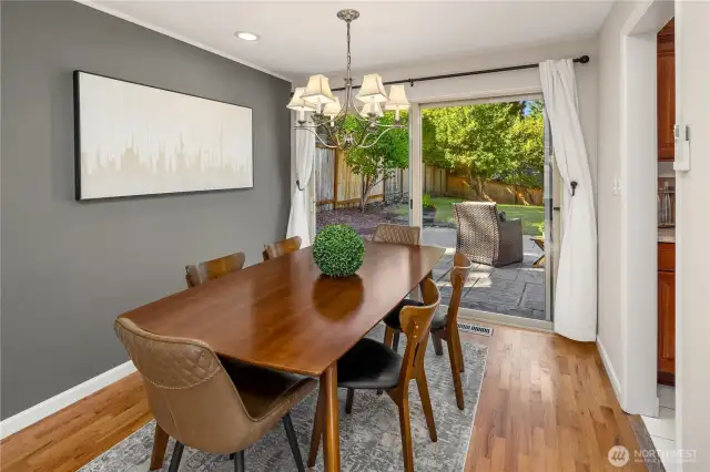 Dining room with walk out to patio