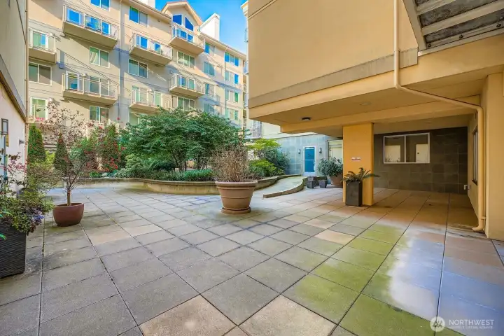 Outdoor courtyard for a breath of fresh air.